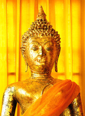 principle Buddha image in a temple, image of Buddha in a temple