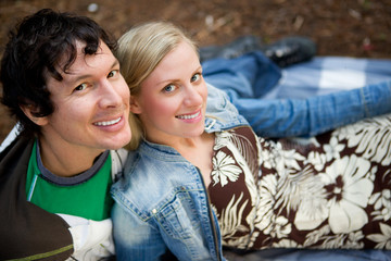 Naklejka premium Relaxing Outdoor Couple