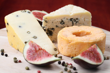 Cheese board with figs