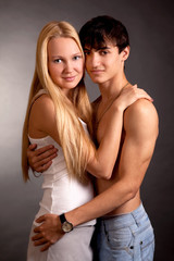 young couple in love