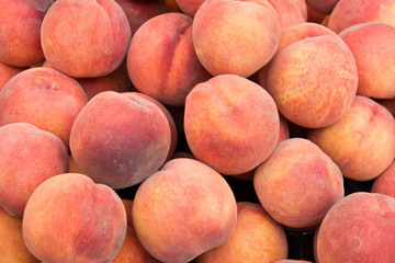 background made of fresh peaches