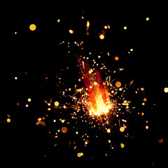burning sparkler