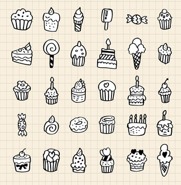 Hand Draw Cake Element