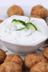 Tzatziki with kebab
