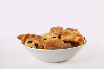 bowl full of pastries