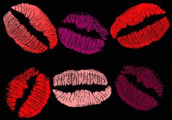 Fototapeta premium color lipsticks isolated on black