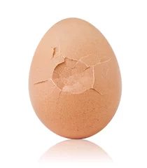 Rolgordijnen Cracked breakfast egg © NilsZ