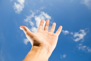 hand reach for the sky