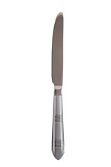 Silver table kitchen knife isolated
