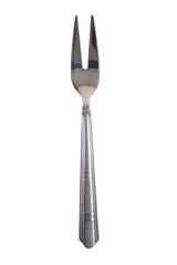 Silver table kitchen meat fork  isolated