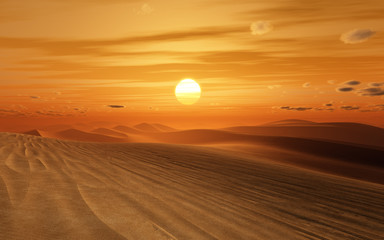 Obraz na płótnie Canvas desert sunset