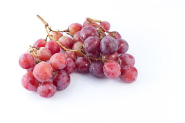 Bunch of Fresh Grape Fruit isolated on White Background
