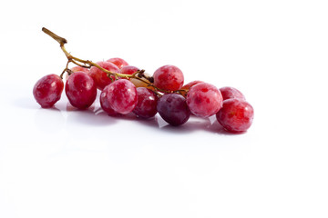 Bunch of Fresh Grape Fruit isolated on White Background With Ref
