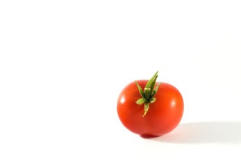 fresh tomato on white background