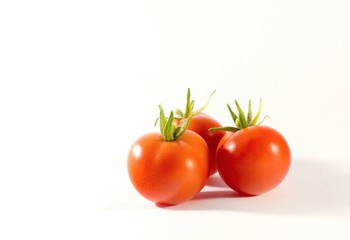 fresh tomato on white background