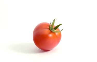 fresh tomato on white background