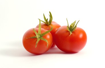 fresh tomato on white background