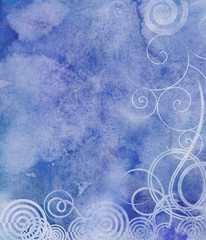 watercolor with swirls