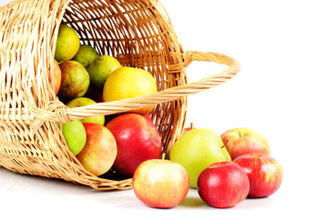 Apple in basket