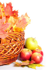 Apple and basket