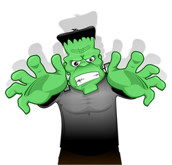 Frankenstein on white background