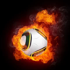 Photo sur Plexiglas Flamme Ballon de football