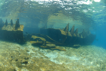 The Remains of the Lara shipwreck