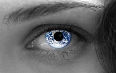 Earth in the eye