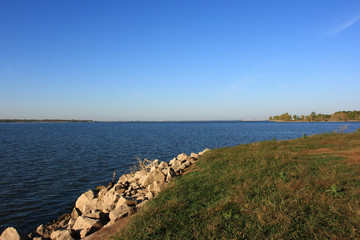 Rocks On Shore Of Lake