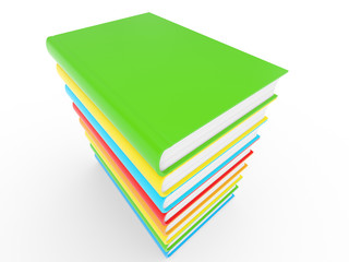 colorful books stack