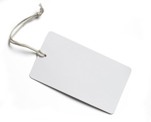 Blank Price Tag on white