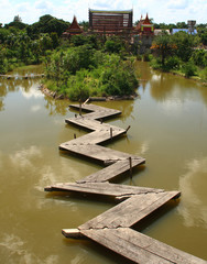 Naklejka premium The wooden bridge