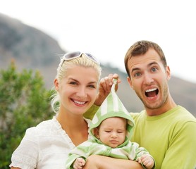 Fototapeta premium Happy family outdoors
