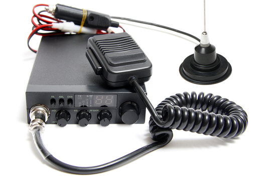 CB radio with microphone