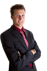 Young trendy teenage businessman