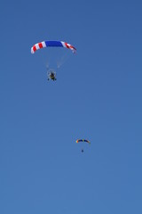 Two paragliders