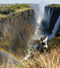 Obraz premium The photographer at waterfalls Victoria.