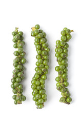 Strings of fresh green pepper