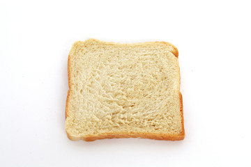 Toastbrot auf Weiß isoliert