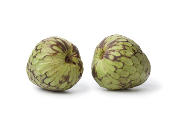 Whole fresh cherimoya fruit