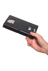 video cassette in hand