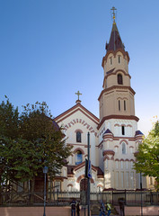Fototapeta na wymiar Cerkiew starożytny Kościół św Mikołaja w Wilnie, Litwa.