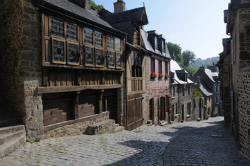 La vieille rue du Jersual &agrave; Dinan