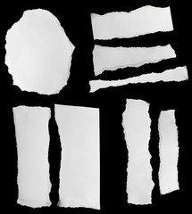 white paper ripped message background