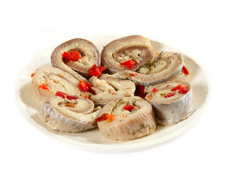 marinated herring rolls