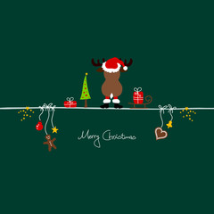 Standing Christmas Reindeer & Symbols