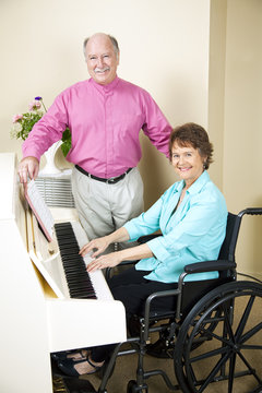 Church Pianist in Wheelchair