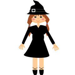 Witch isolated on white background