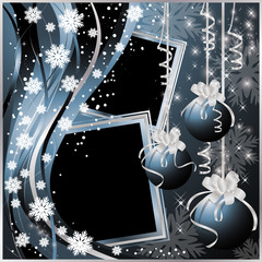 Two Christmas Frameworks in scrapbooking style. vector