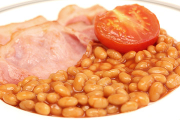 Bacon Beans and Tomato Breakfast